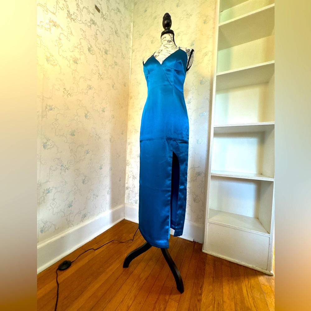 Aidan Mattox Teal Cocktail Evening Dress New w/o Tag